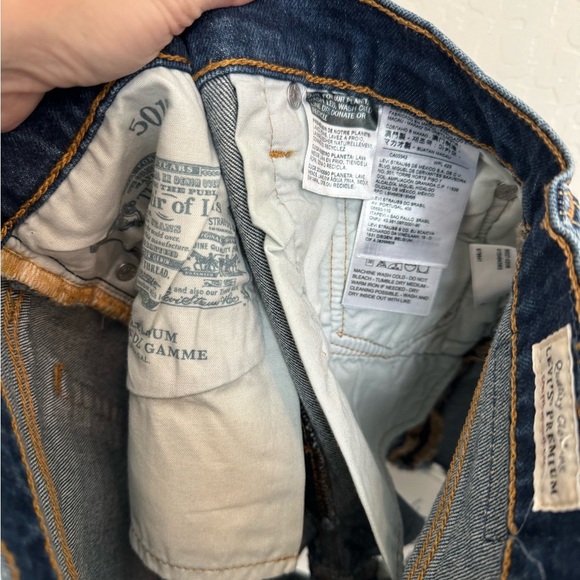 NWT Levi’s Premium 501 button fly high rise shorts size 28 - Picture 6 of 7